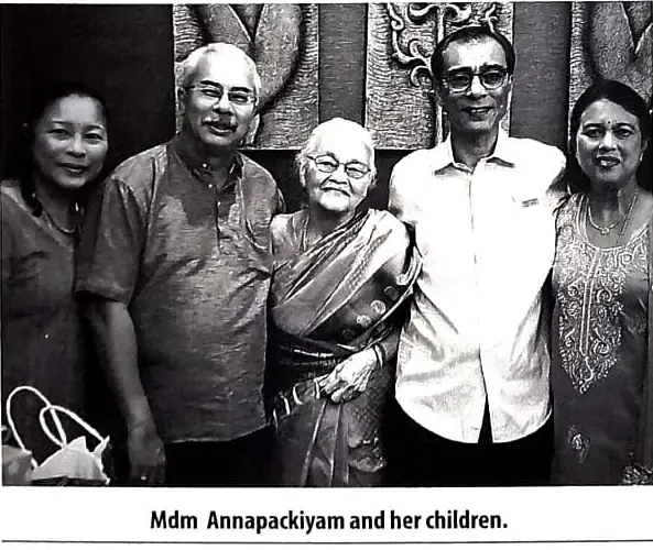Madam Annapackiyam with her family