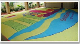 Rangoli Preparation Progress