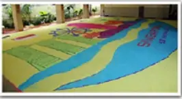 Rangoli Preparation Progress