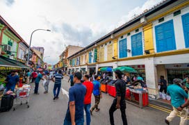 Shophouses along Little India street now