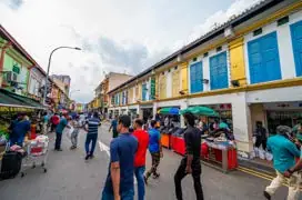 Shophouses along Little India street now