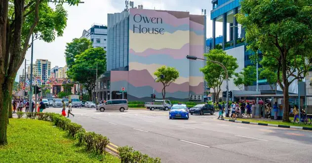 A road in the Little India area