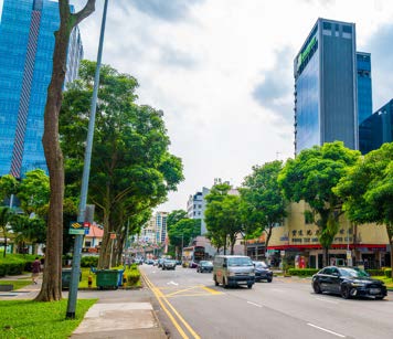 A road in the Little India area