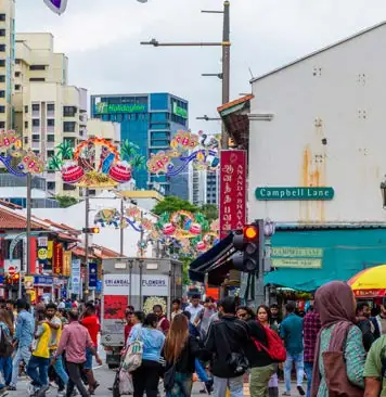 Campbell Lane decorated for festival