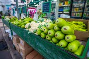 Vegetables displayed in the shops