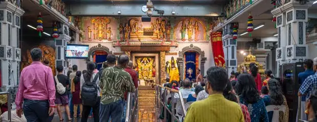 Inside the temple