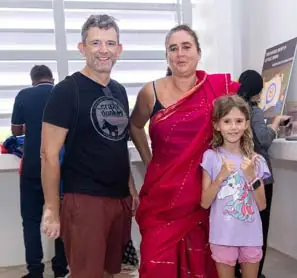 Tourists enjoying different activities