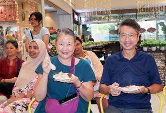 Tourists enjoying different activities