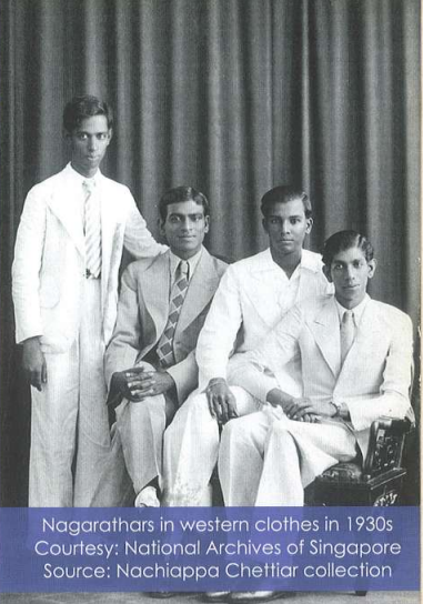 Nagarathars in western clothes in 1930s