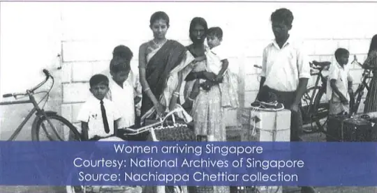 Nagarathar women arriving in Singapore – National Archives of Singapore