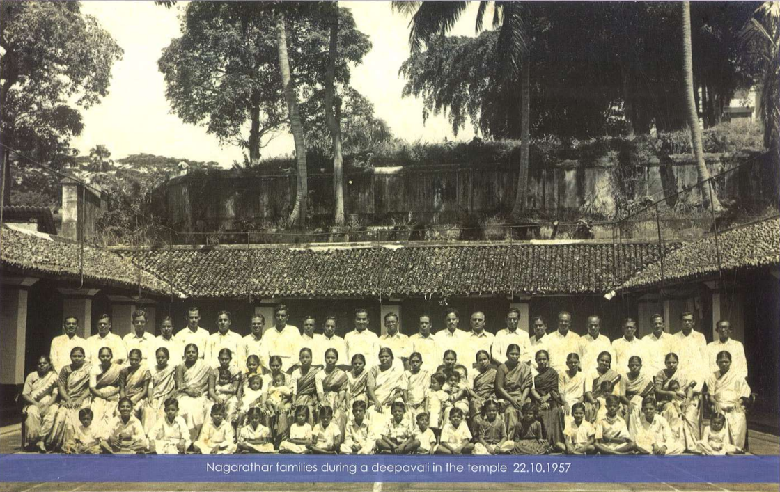 Nagarathar families during a temple procession, Singapore 1933
