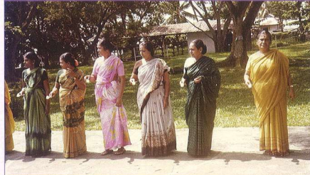 Nagarathar women at an outdoor gathering, Singapore