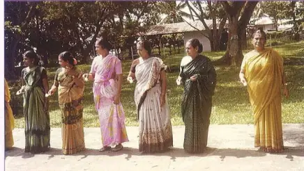Nagarathar women at an outdoor gathering, Singapore