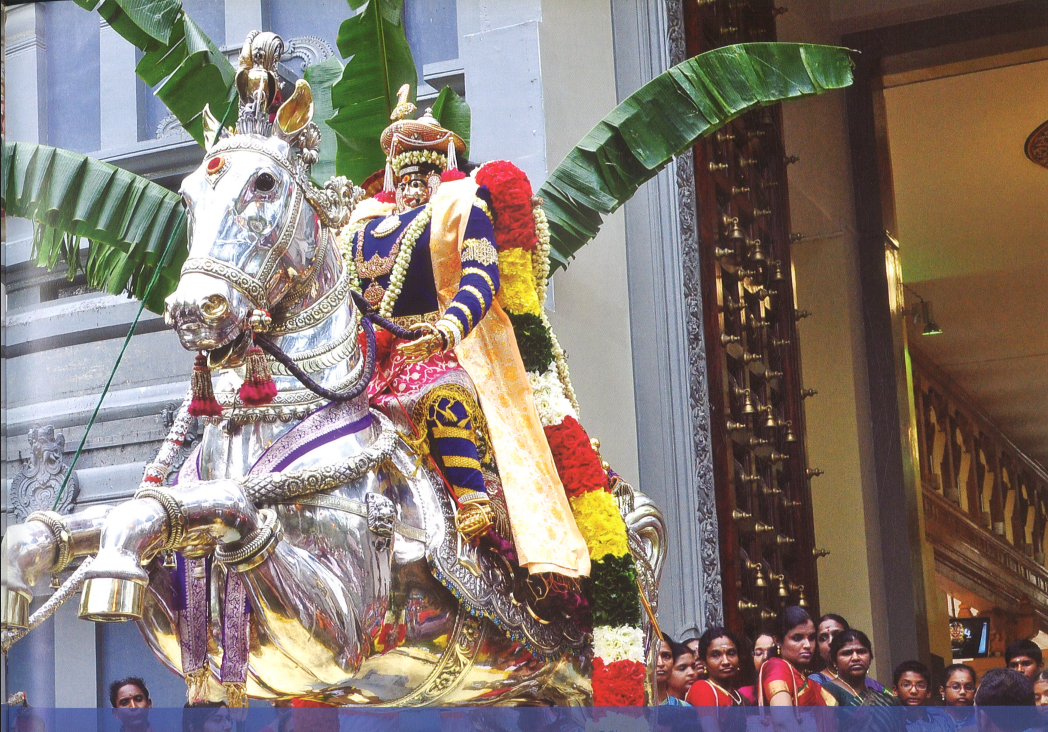 Lord Muruga Kudhirai Vaganam horse mount Navarathri tenth day festival Singapore temple