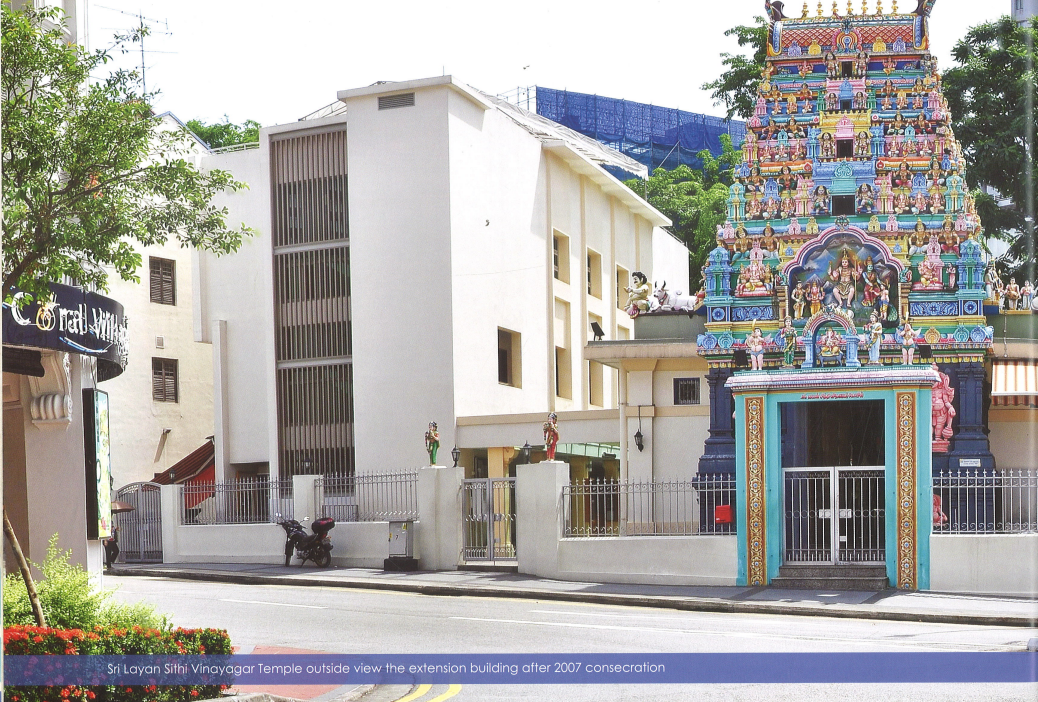 Sri Layan Sithi Vinayagar Temple five-tier rajagopuram exterior Keong Saik Road Singapore